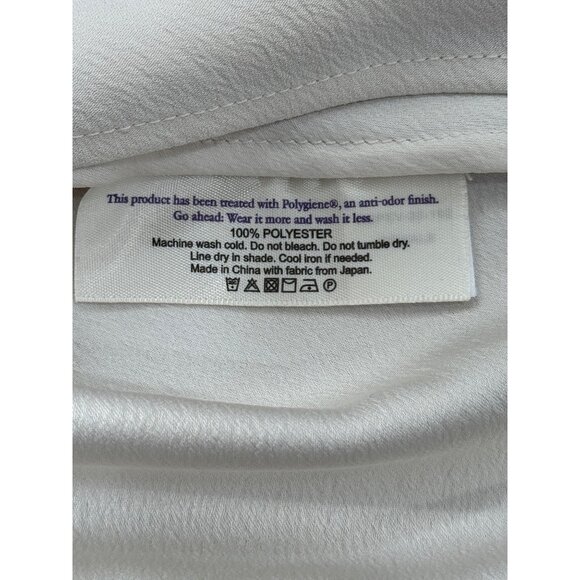 M.M. Lafleur New York Womens Top Ivory Sleeveless Cowl Neck Blouse Office Size S - Picture 5 of 7